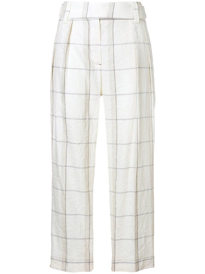 Lorena Antoniazzi Checked Tapered Trousers - Nude & Neutrals