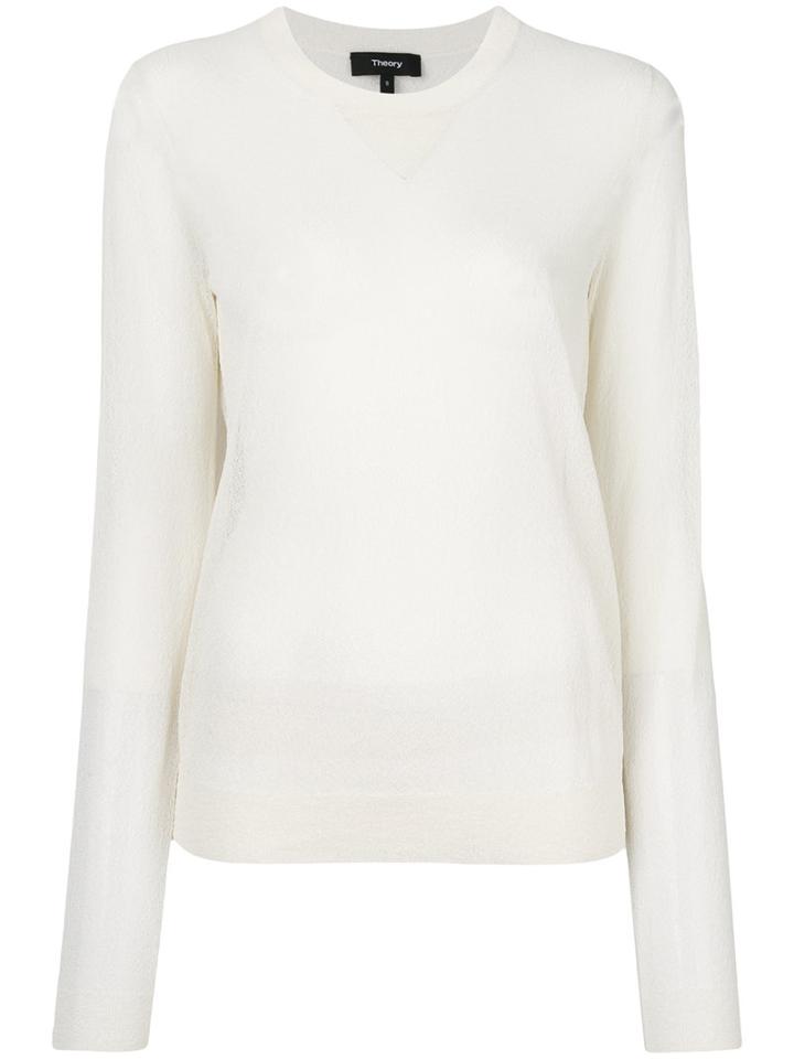 Theory - Crew Neck Jumper - Women - Polyamide/rayon - S, Nude/neutrals, Polyamide/rayon