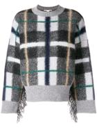 Stella Mccartney Plaid Oversized Sweater - Grey