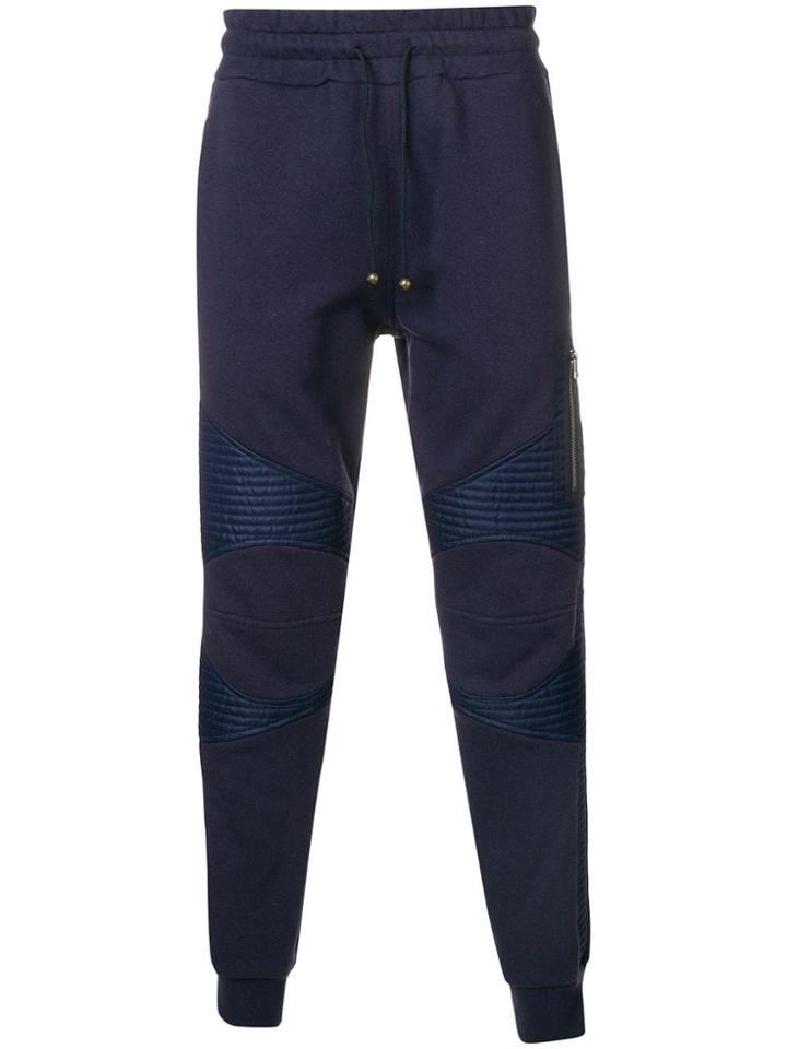 Mr & Mrs Italy Biker-panels Track Pants - Blue