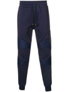 Mr & Mrs Italy Biker-panels Track Pants - Blue