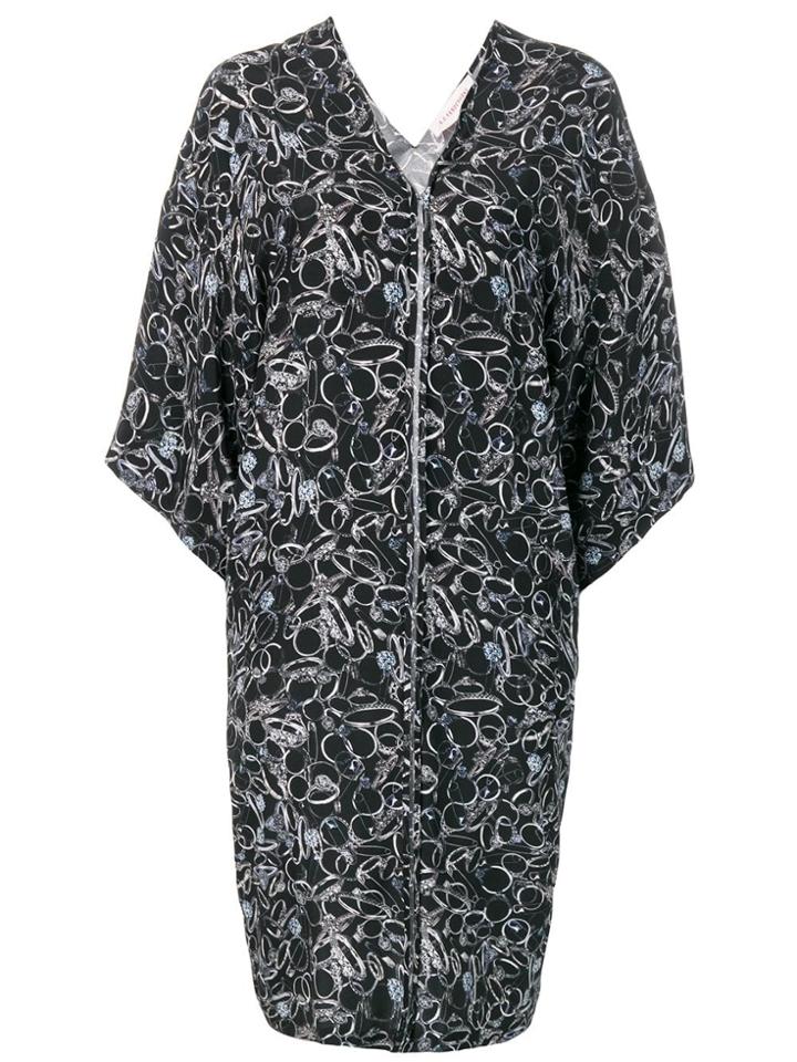 A.f.vandevorst Graphic Print Zipped Dress - Black