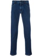 Fendi Straight-leg Jeans, Men's, Size: 33, Blue, Cotton/spandex/elastane/calf Leather