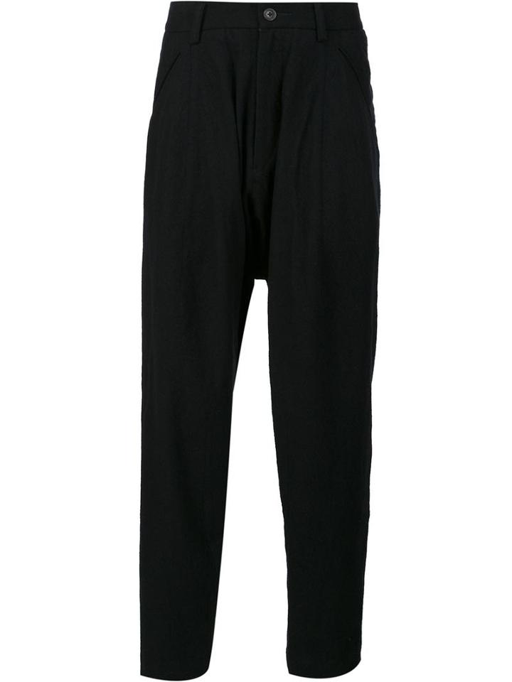 Ziggy Chen Drop-crotch Trousers, Men's, Size: 48, Blue, Wool