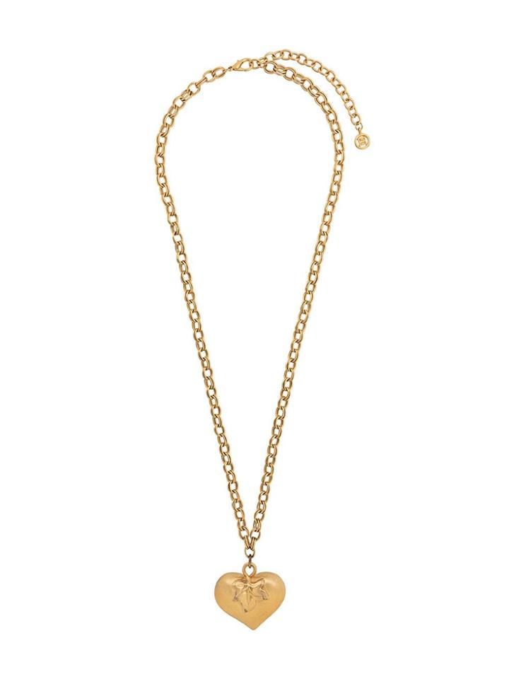 Givenchy Pre-owned Heart Pendant Necklace - Gold