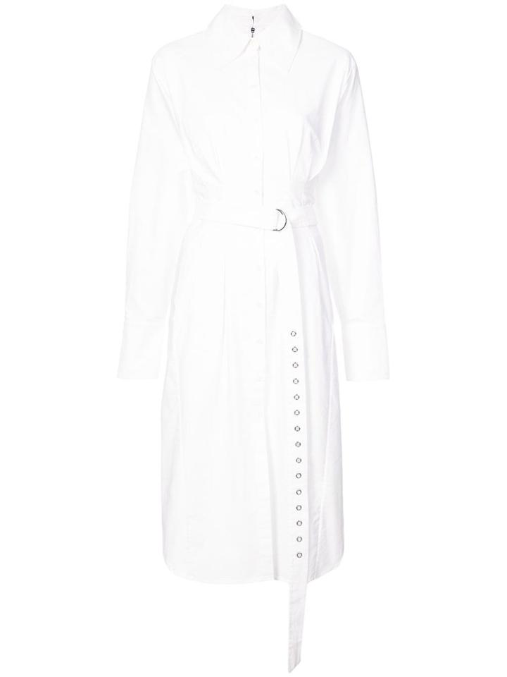 Tibi Watts Oxford Shirt Dress - White