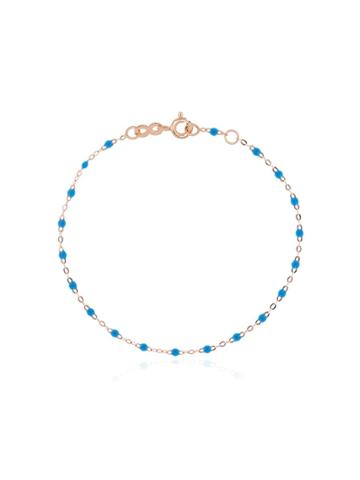 Gigi Clozeau 18kt Rose Gold Beaded Bracelet - Blue