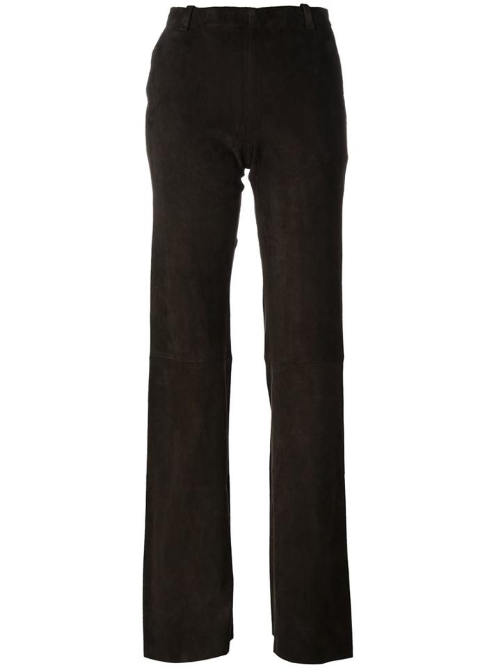 Stouls 'oswald Velours' Trousers, Women's, Size: Small, Brown, Lamb Skin/silk/cotton/spandex/elastane