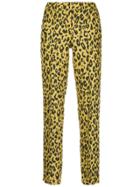 Ermanno Scervino Animal Print Slim Trousers - Yellow