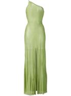 Jacquemus Asymmetric Shift Maxi Dress - Green