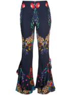 Cynthia Rowley Roseland Ruffled Trousers - Multicolour