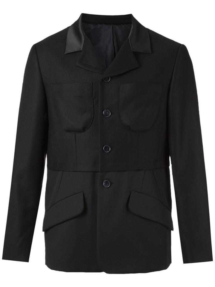 À La Garçonne Panelled Blazer - Blue