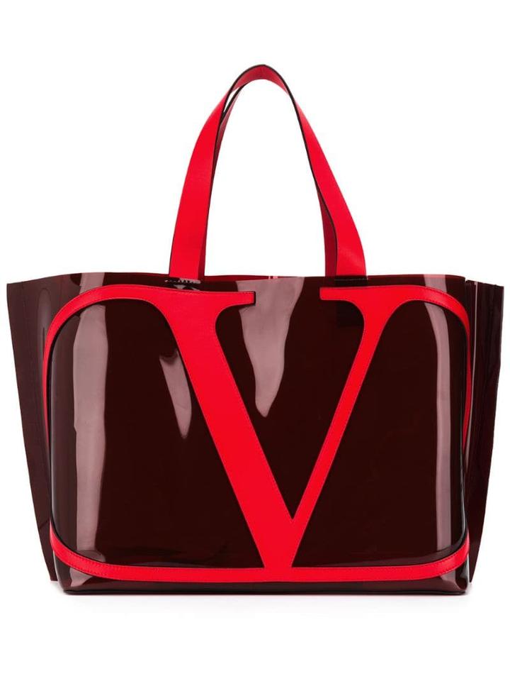 Valentino Valentino Garavani Vlogo Beach Bag - Red
