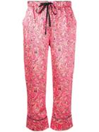 Victoria Victoria Beckham Cropped Printed Trousers - Pink