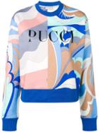 Emilio Pucci Acapulco Print Logo Sweatshirt - Blue