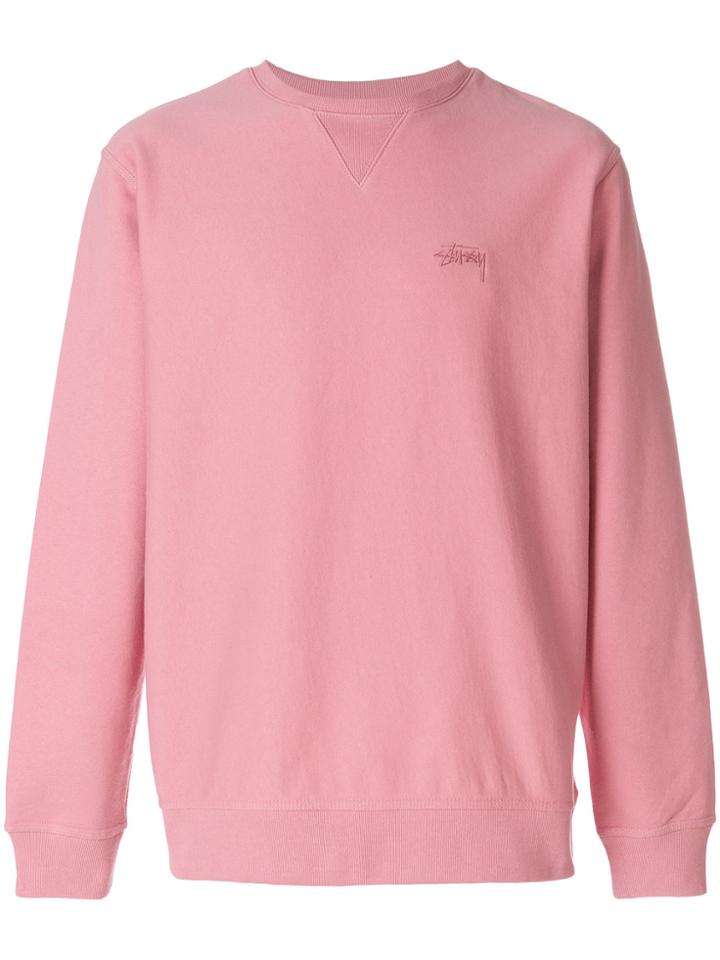 Stussy Loose Fit Sweater - Pink & Purple