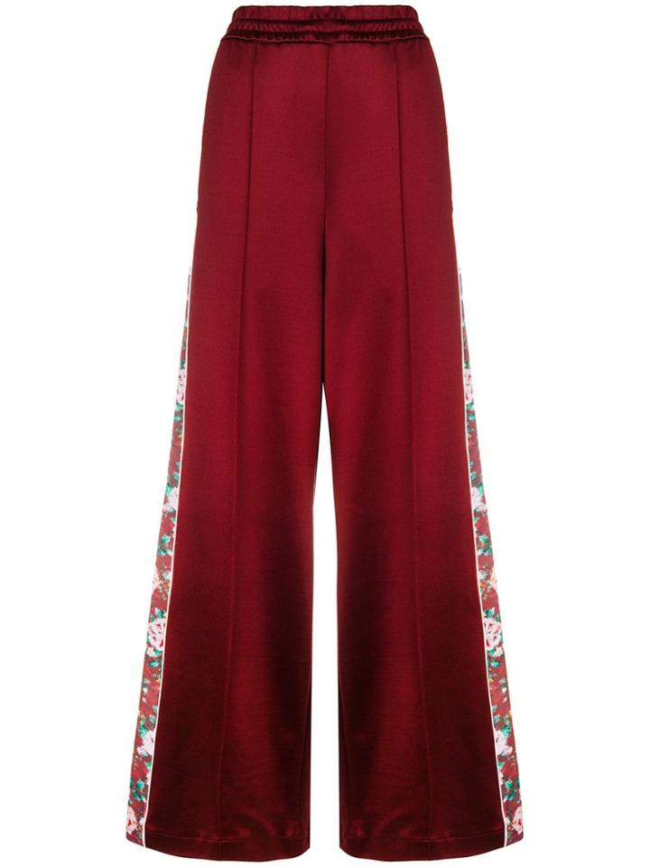 Golden Goose Deluxe Brand Floral Band Palazzo Trousers - Red