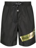 Dolce & Gabbana Logo Band Swimming Shorts - Black