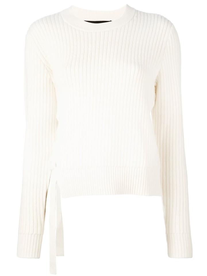 Proenza Schouler Lace-up Detail Jumper, Women's, Size: Small, White, Spandex/elastane/cashmere/wool