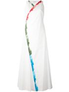 Tomas Maier - Dyed Trim Maxi Dress - Women - Cotton/spandex/elastane - 4, White, Cotton/spandex/elastane
