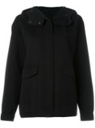 Joseph Hooded Jacket, Women's, Size: 42, Black, Viscose/cashmere/wool