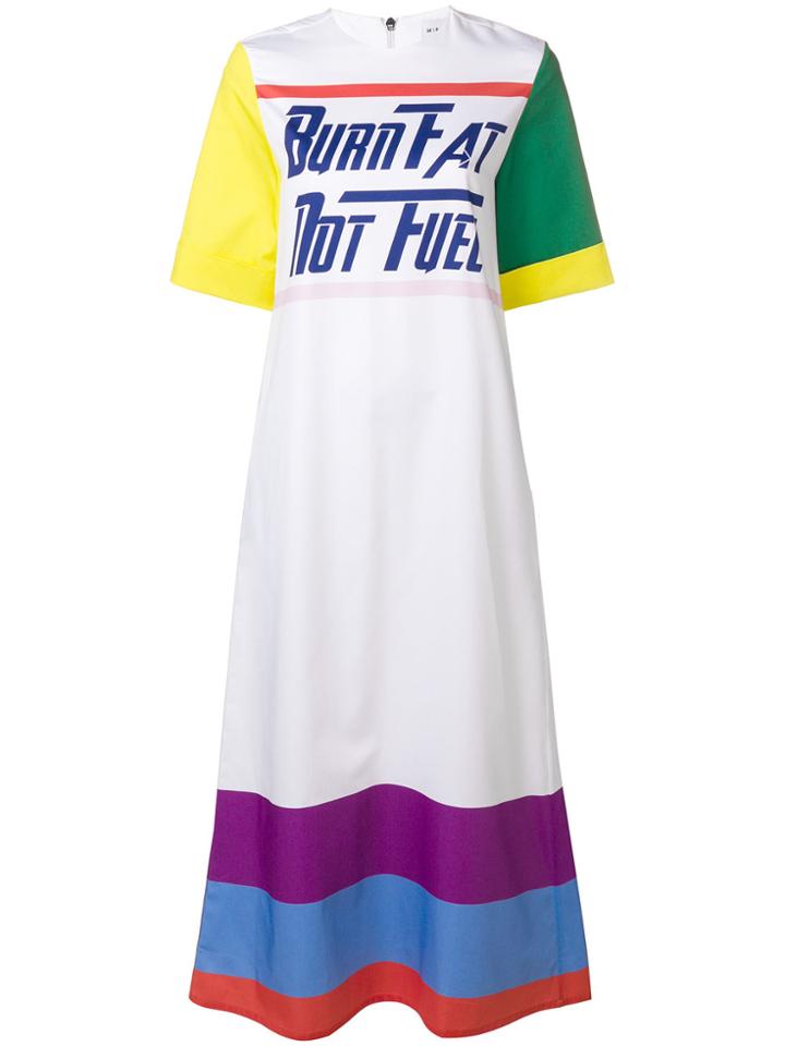 Mira Mikati Racer Print Maxi Dress - White