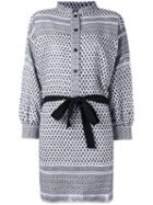 Rough Studios - Multi-pattern Belted Shirt Dress - Women - Cotton - One Size, Black, Cotton
