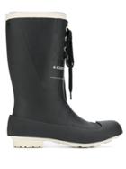 Undercover Lace-up Rubber Boots - Black