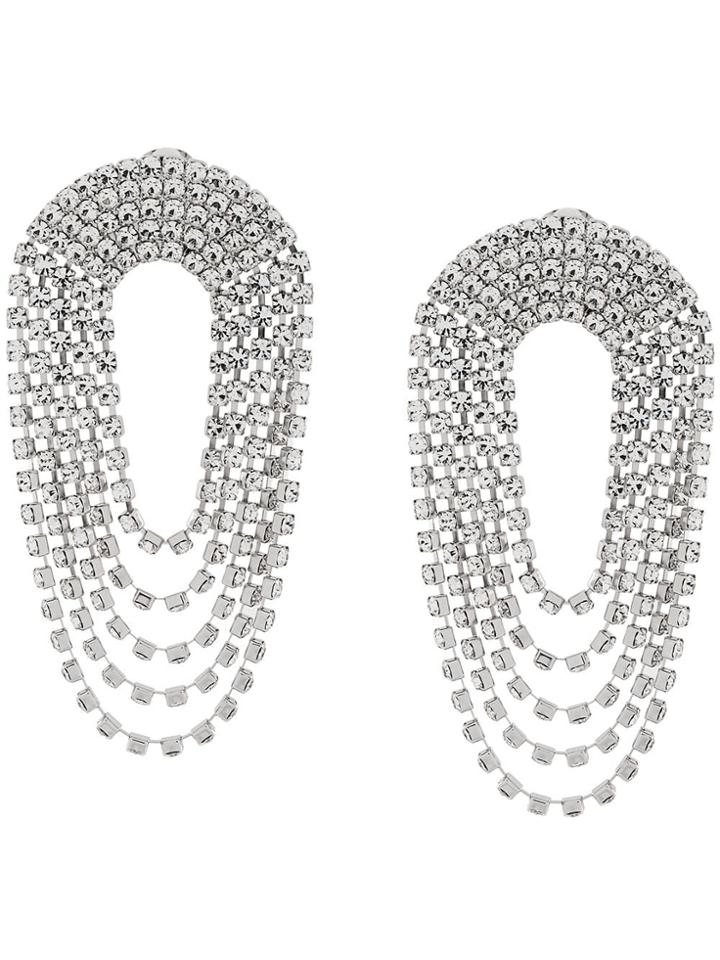 Alessandra Rich Maxi Chandelier Earrings - Metallic