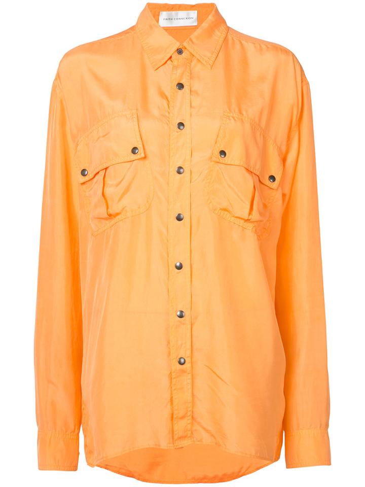 Faith Connexion - Contrast Shirt - Women - Silk - S, Yellow/orange, Silk