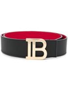Balmain Reversible Logo Belt - Black
