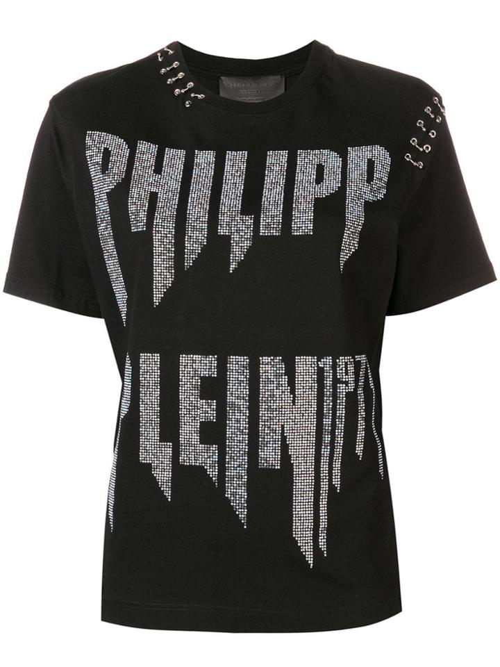 Philipp Plein Logo Piercing T-shirt - Black