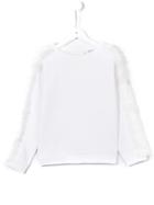 Une Fille Faux Fur Trim Sweatshirt, Girl's, Size: 8 Yrs, White