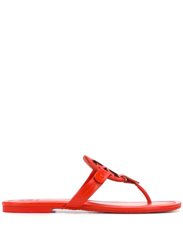 Tory Burch Logo Flip Flops - Orange