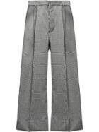Miu Miu Checked Cropped Trousers - Grey
