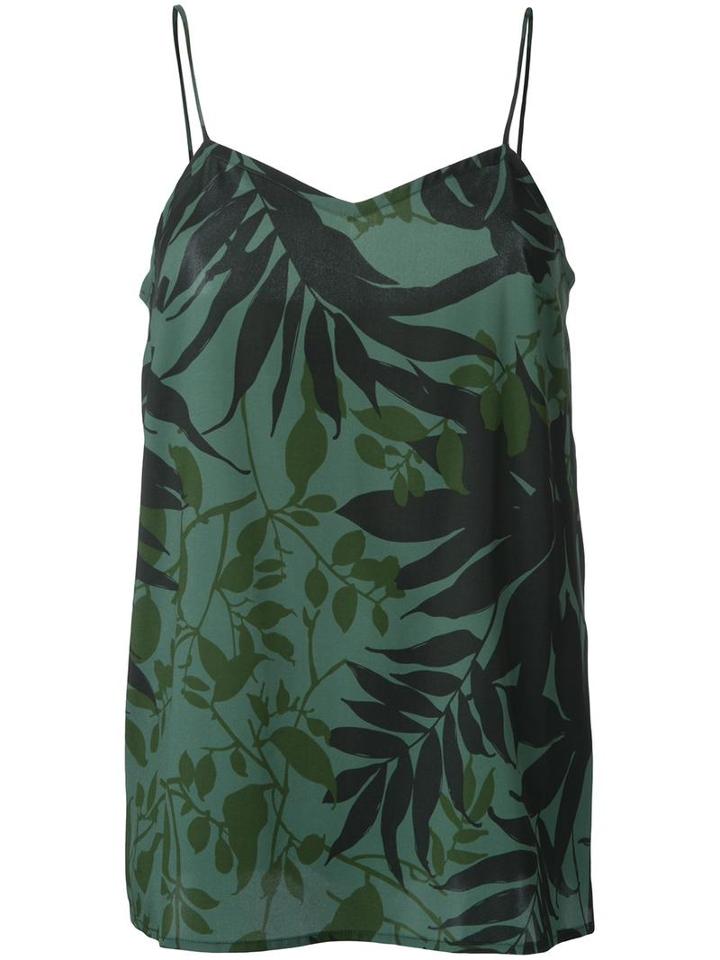 Scanlan Theodore Tropical Print Camisole, Women's, Size: 8, Green, Silk