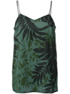 Scanlan Theodore Tropical Print Camisole, Women's, Size: 8, Green, Silk