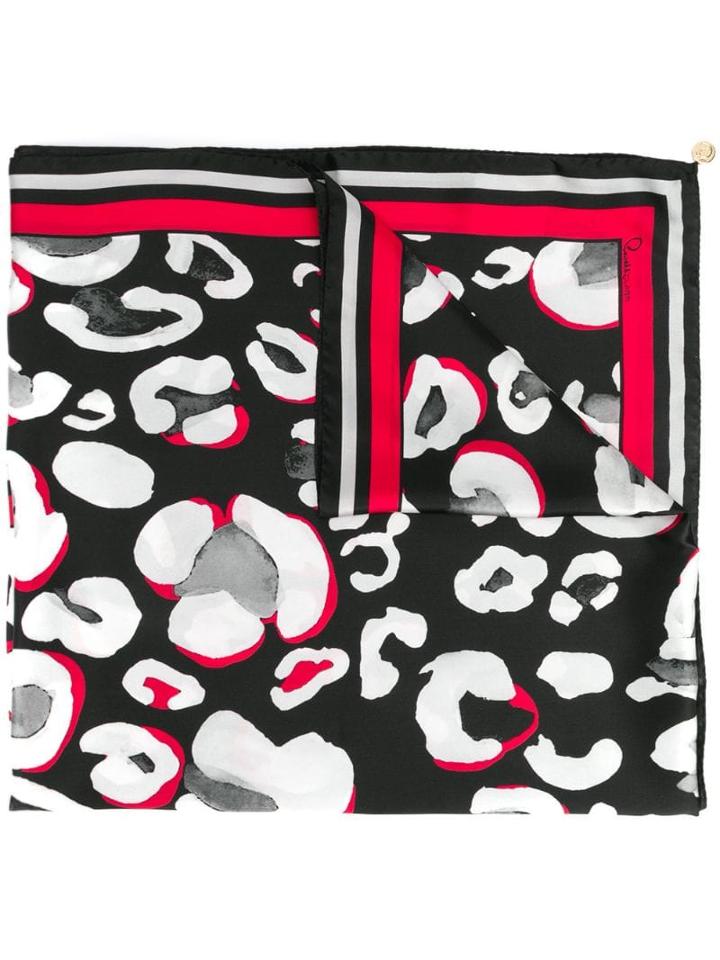 Cavalli Class Abstract Pattern Scarf - Black