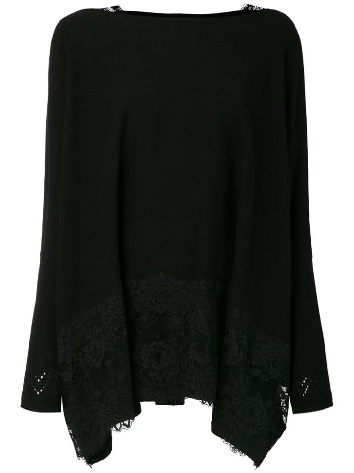 Twin-set Lace Cape Jumper - Black