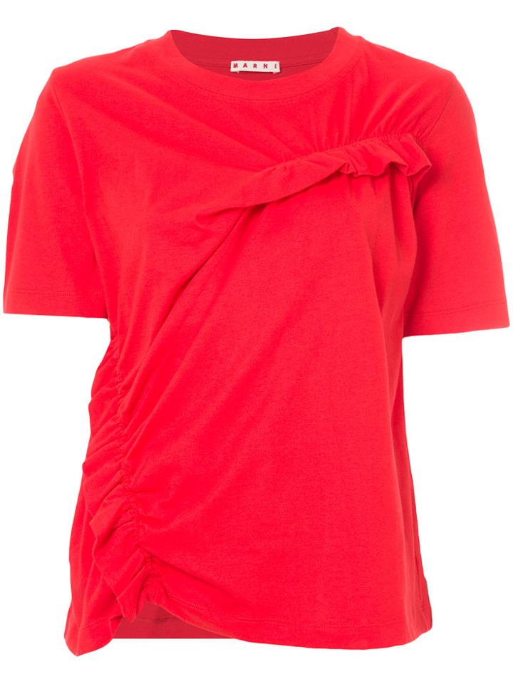 Marni Ruffle Gathered T-shirt