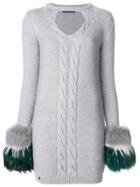 Philipp Plein Kiss Round Sweater Dress - Grey
