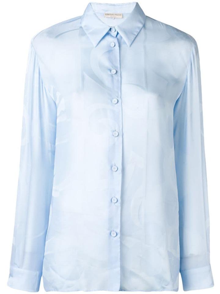 Emilio Pucci Copacabana Silk-blend Shirt - Blue