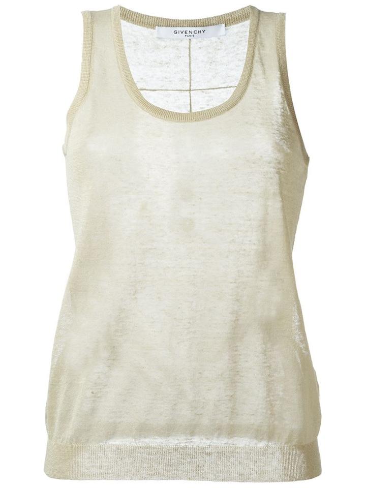 Givenchy Knitted Tank Top, Women's, Size: S, Nude/neutrals, Linen/flax/polyamide