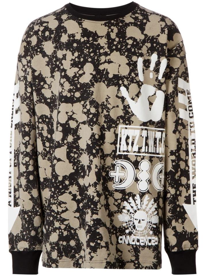 Ktz Splatter Print Sweatshirt, Men's, Size: Xs, Black, Cotton