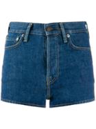 Acne Studios High Waisted Denim Shorts - Blue