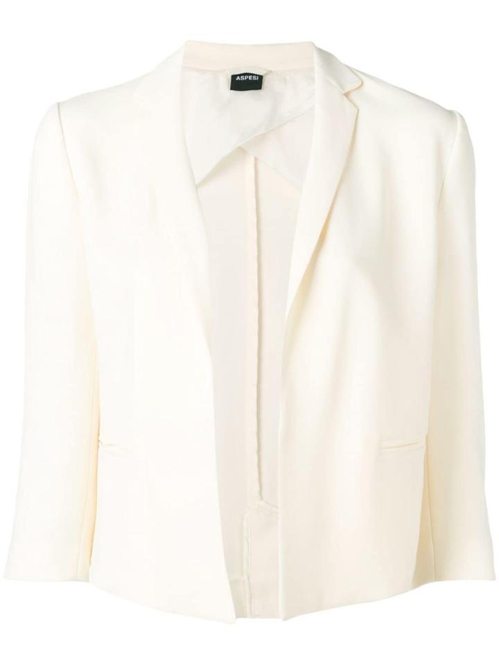 Aspesi Relaxed Blazer Jacket - White