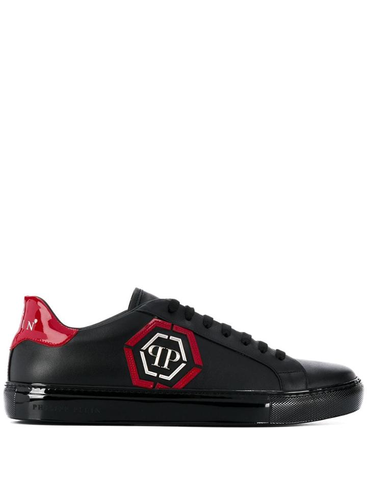 Philipp Plein Logo Contrast Sneakers - Black