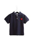 Comme Des Garçons Play Kids Embroidered Heart Polo Shirt, Boy's, Size: 6 Yrs, Blue