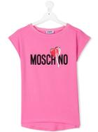 Moschino Kids Logo And Heart Lollipop Print Top - Pink & Purple
