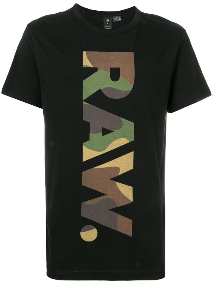 G-star Logo Print T-shirt - Black